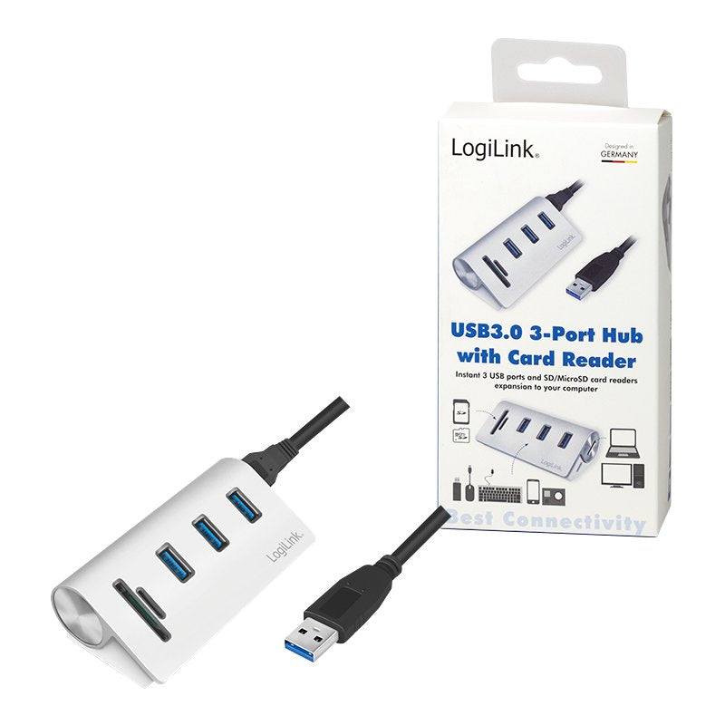 Hub Logilink Cr0045 De Interfaz Usb 3.2 Gen 1 (3.1 Gen 1) Type-A 5000 Mbit/S Plata