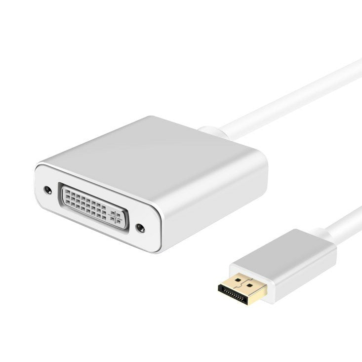 Helos Adaptador Displayport Macho/Dvi Hembra, Premium, Plata