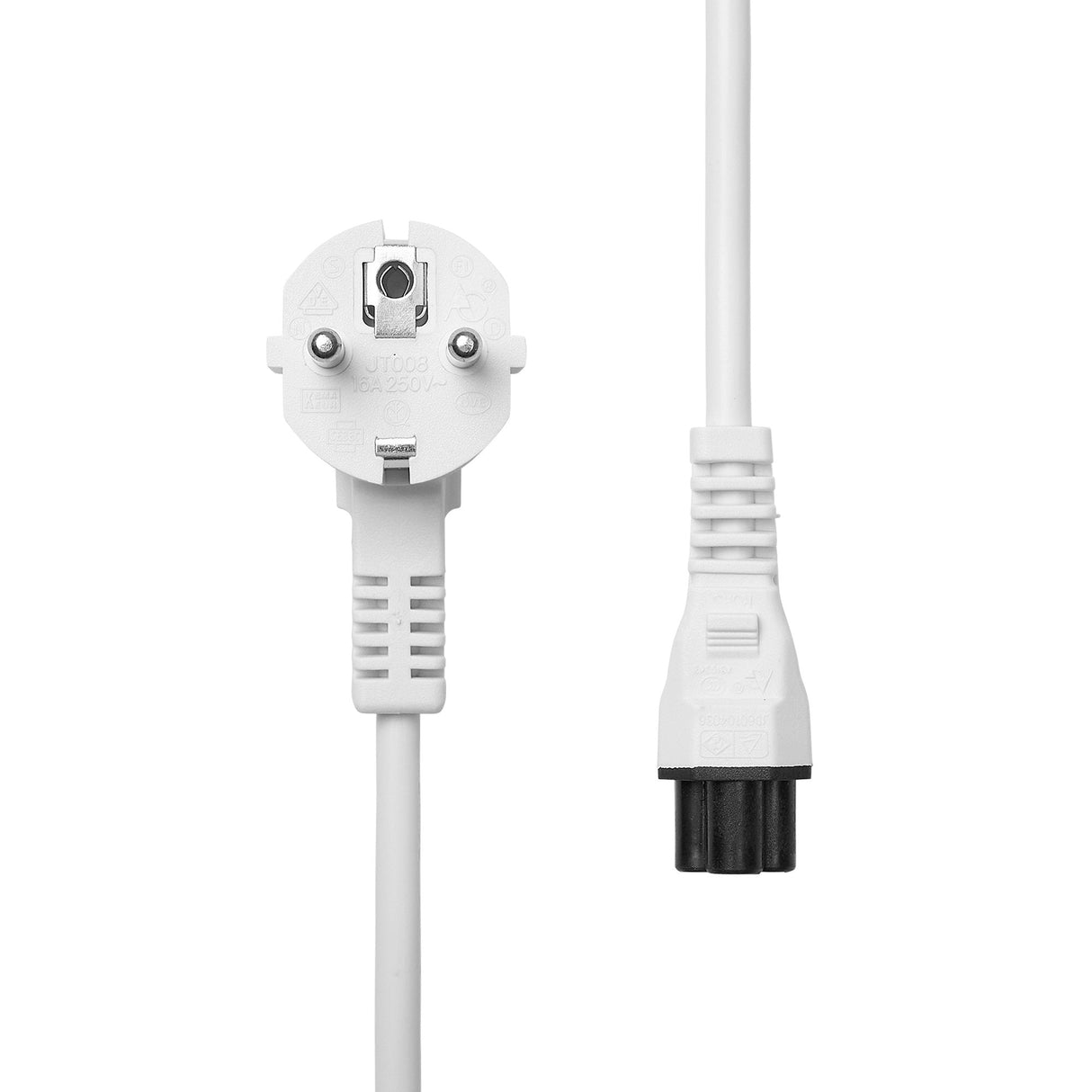 Proxtend Power Cord Schuko Angled To C5 2m White Blanco Enchufe Tipo F C5 Acoplador