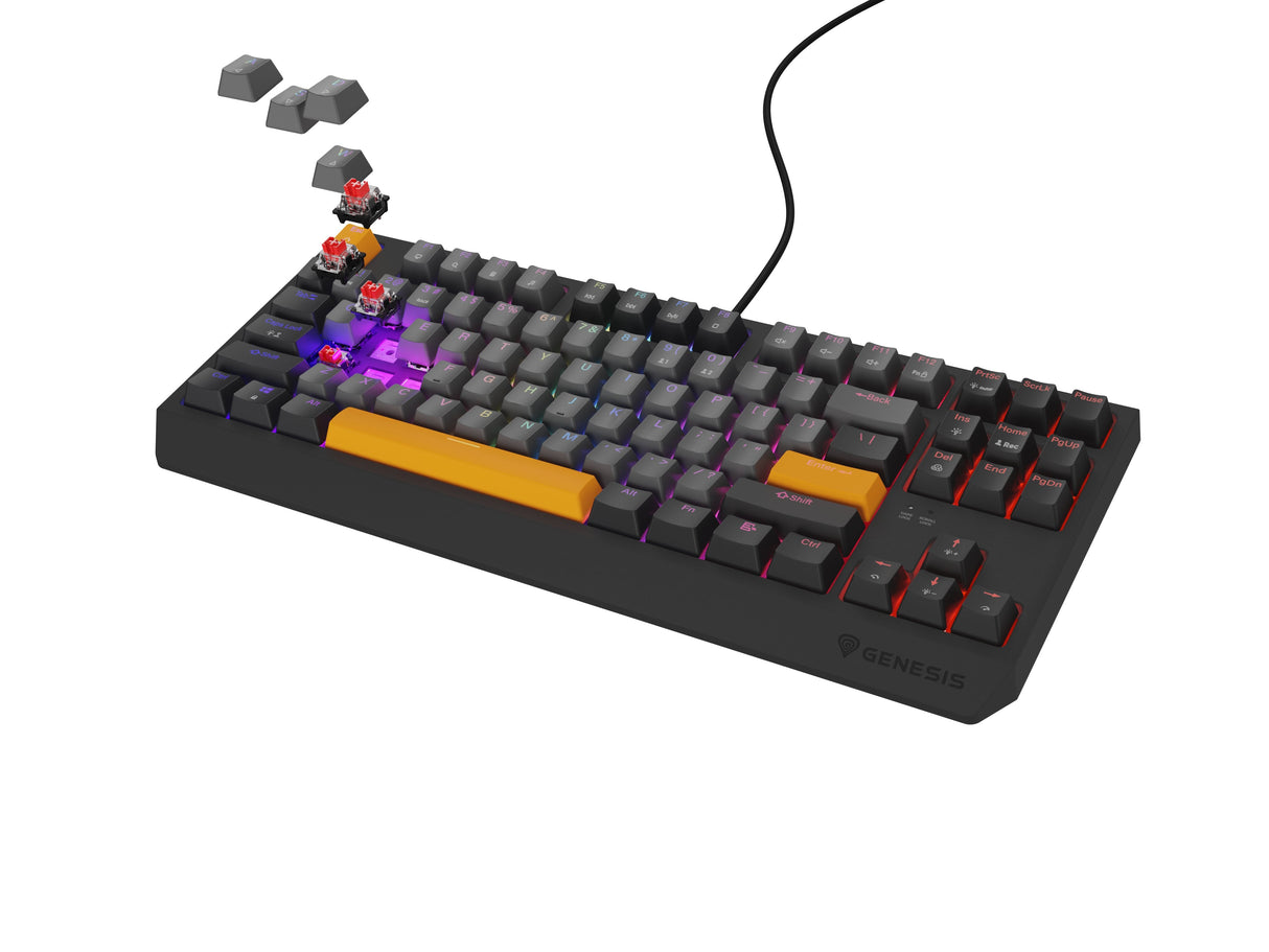 Genesis Thor 230 Tkl Anchor Gray Negative Rgb Outemu Red