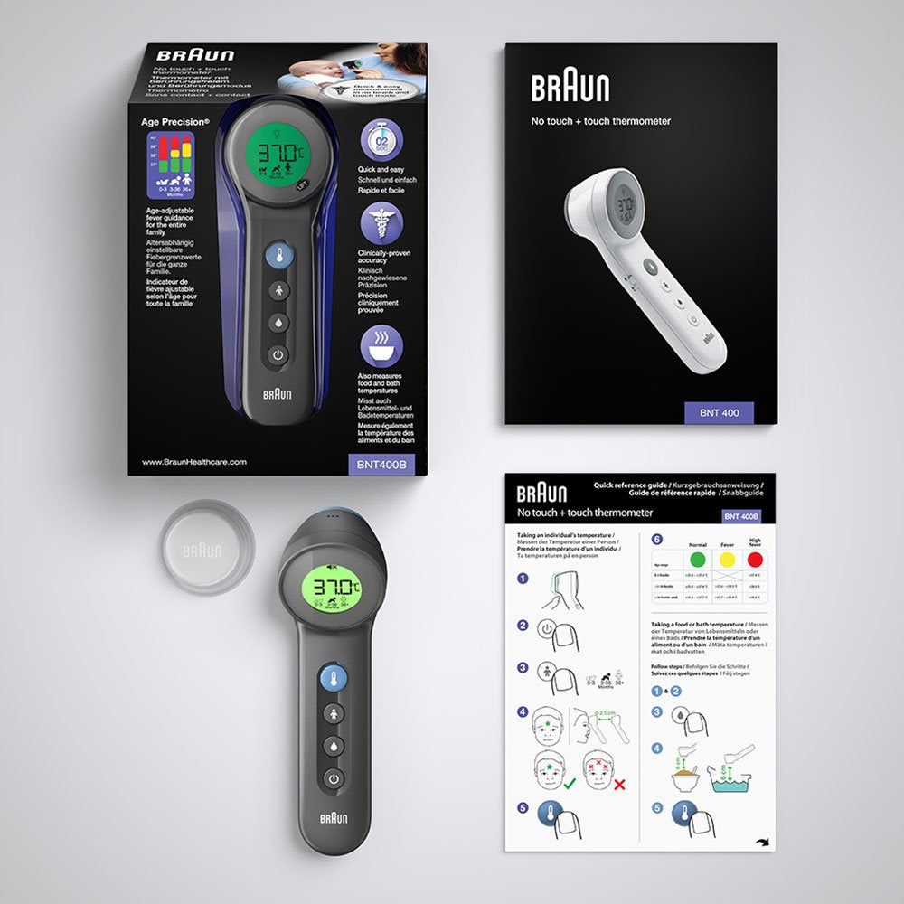 EAN 4022167204004 - Braun BNT 400 BK Termómetro con sensor remoto Gris Frente Botones imagen 4
