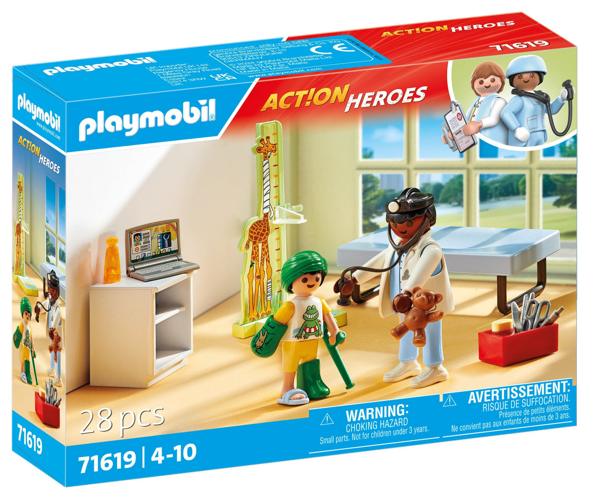 Playmobil Action Heroes: Pediatria Con Osito De Peluche