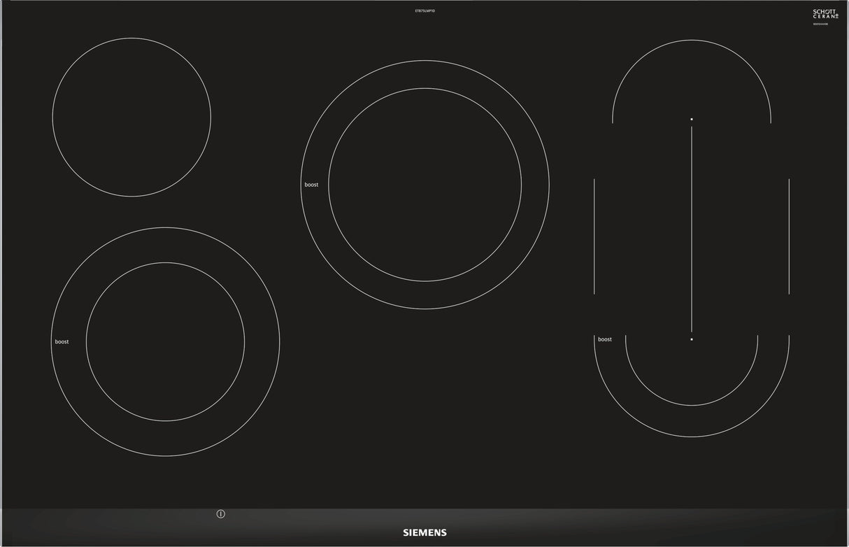 Placa De Inducción Siemens Ex375fxb1e Hobs Negro Integrado Con 2 Zona(S)