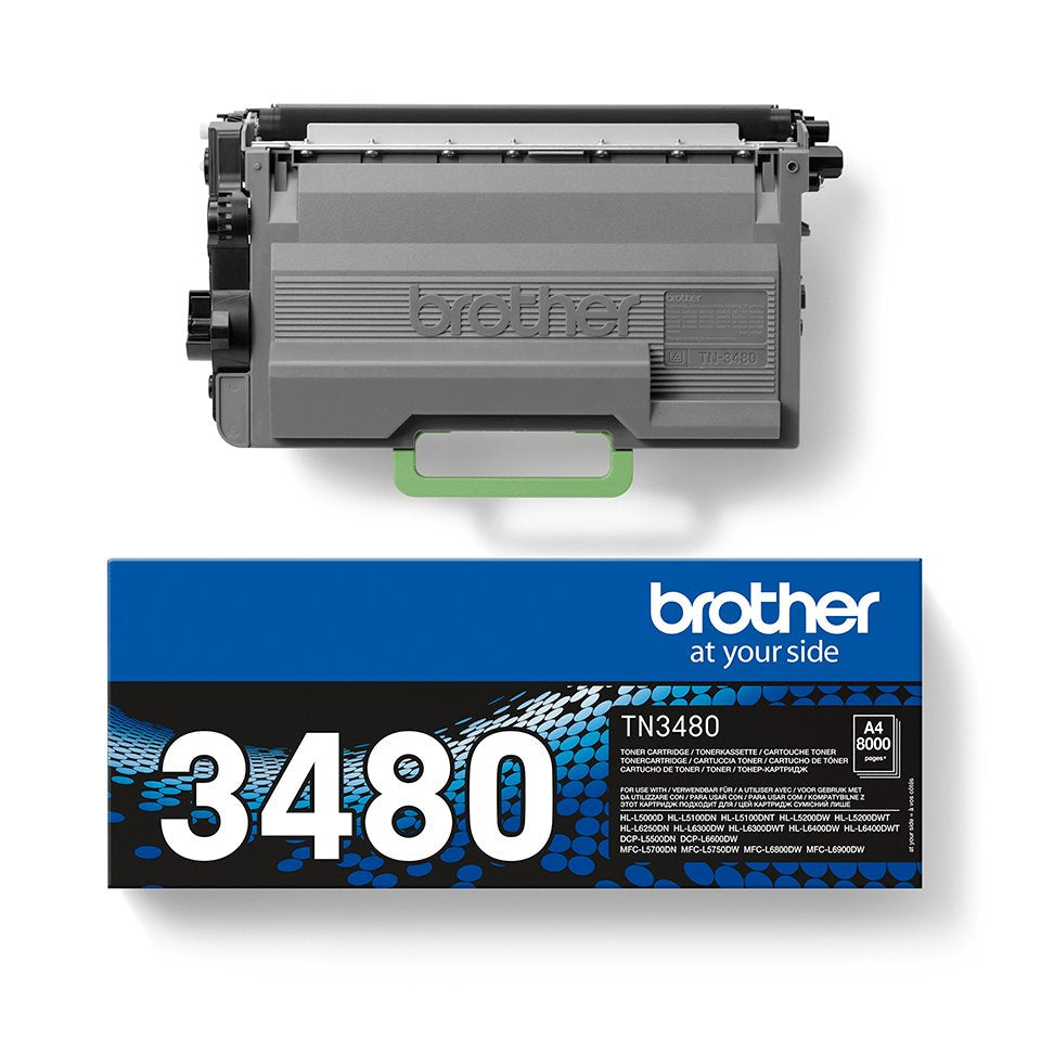 Tóner Original Brother Tn-3480 Alta Capacidad Negro