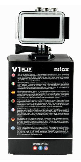 Nilox Nxacv1flip01 Cámara Acción 4 Mp 4k Ultra Hd Cmos 65 G