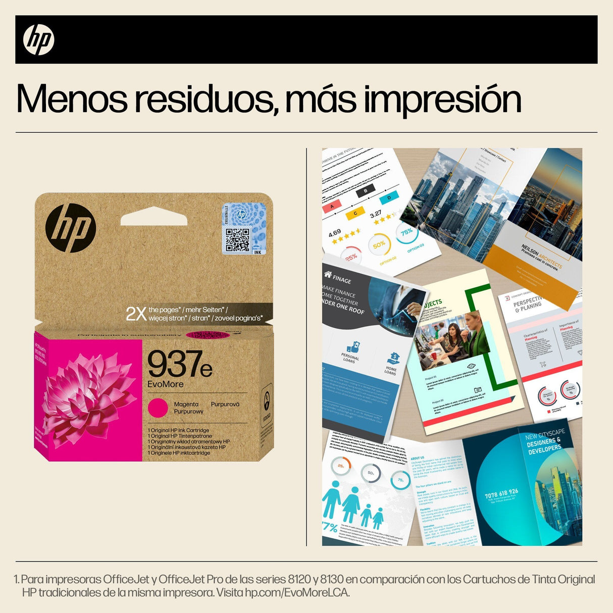 Hp 937e Magenta Cartucho De Tinta Original - 4s6w7ne