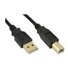 Cable Inline Usb 2.0 Tipo A A B Macho Negro 5m