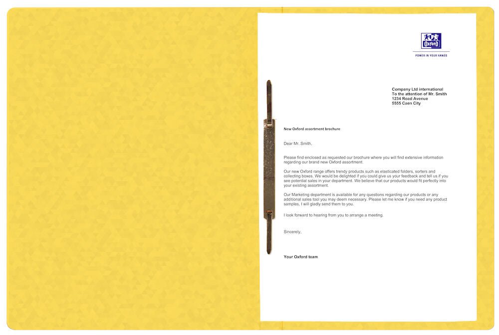 Oxford Carpeta De Anillas Din A4 Cartón Amarillo