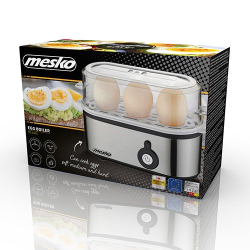 EAN 5902934831444 - Mesko Home MS 4485 cuecehuevos 3 huevos 210 W Negro, Plata, Transparente imagen 6