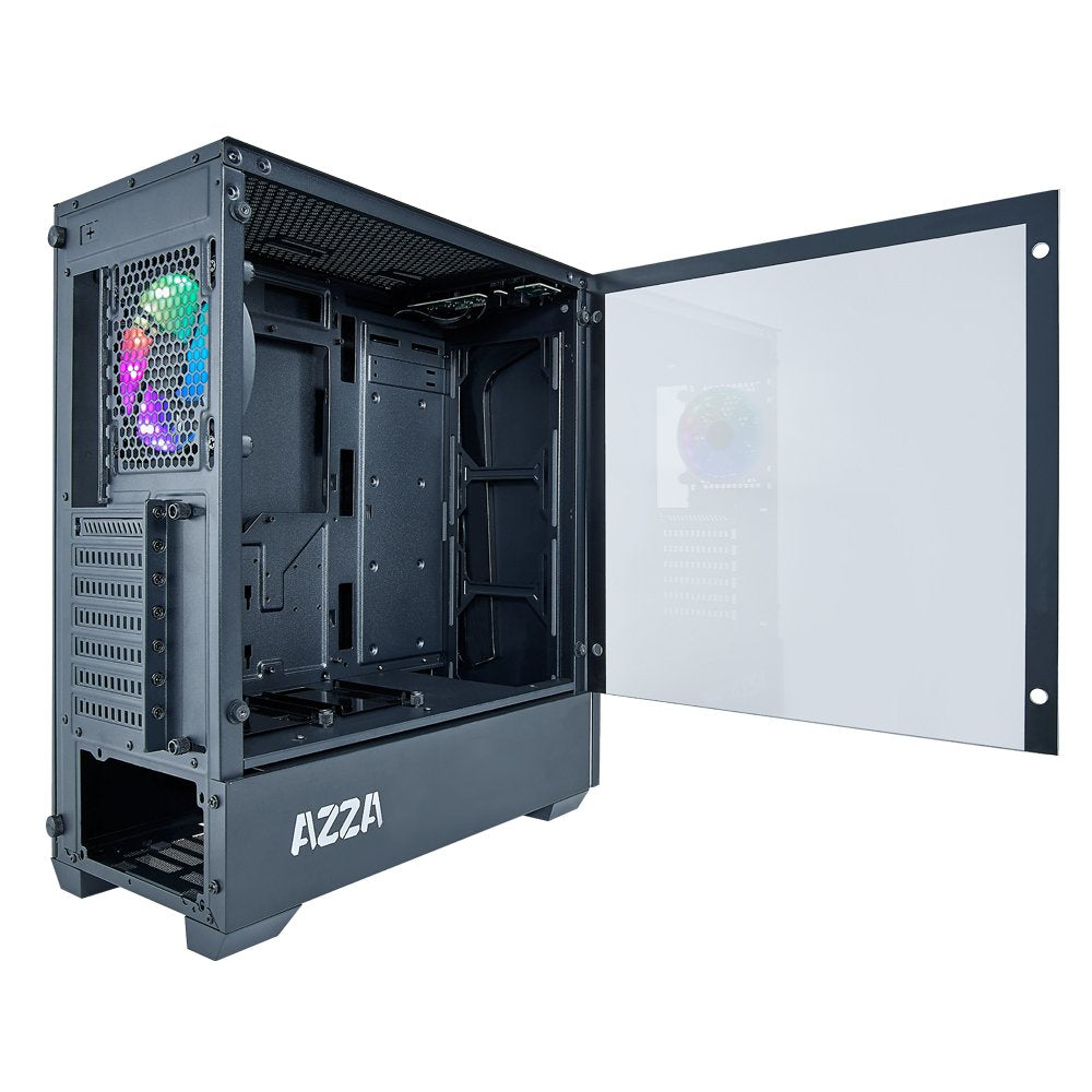 Caja Pc Azza Apollo 430 Midi Tower Vidrio Templado Negro