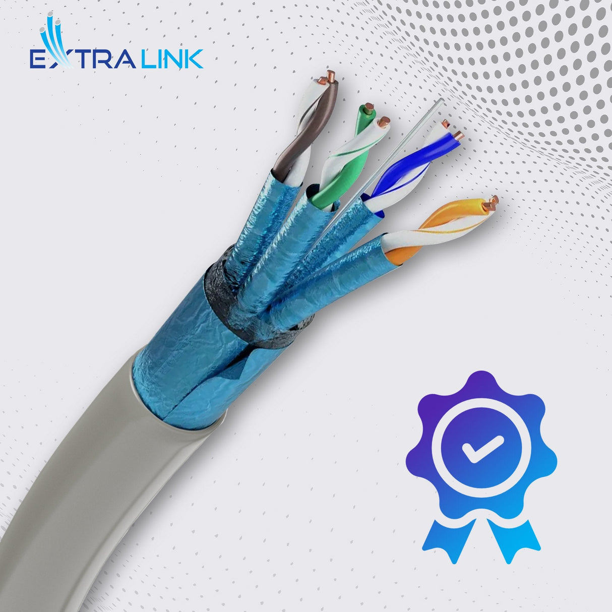 Cable Extralink Cat6a Ftp (F/Ftp) Indoor Twisted Pair 500m
