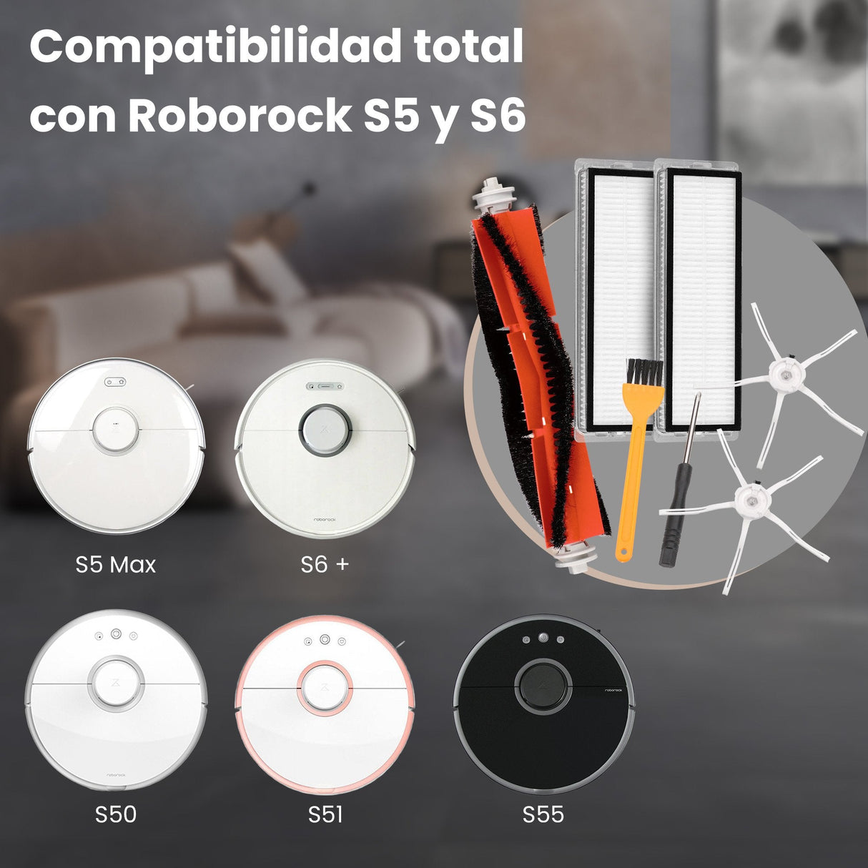 Zestaw Czesci Zamiennych Dla Odkurzacza Roborock S5 Max S6 S50 S51 S55