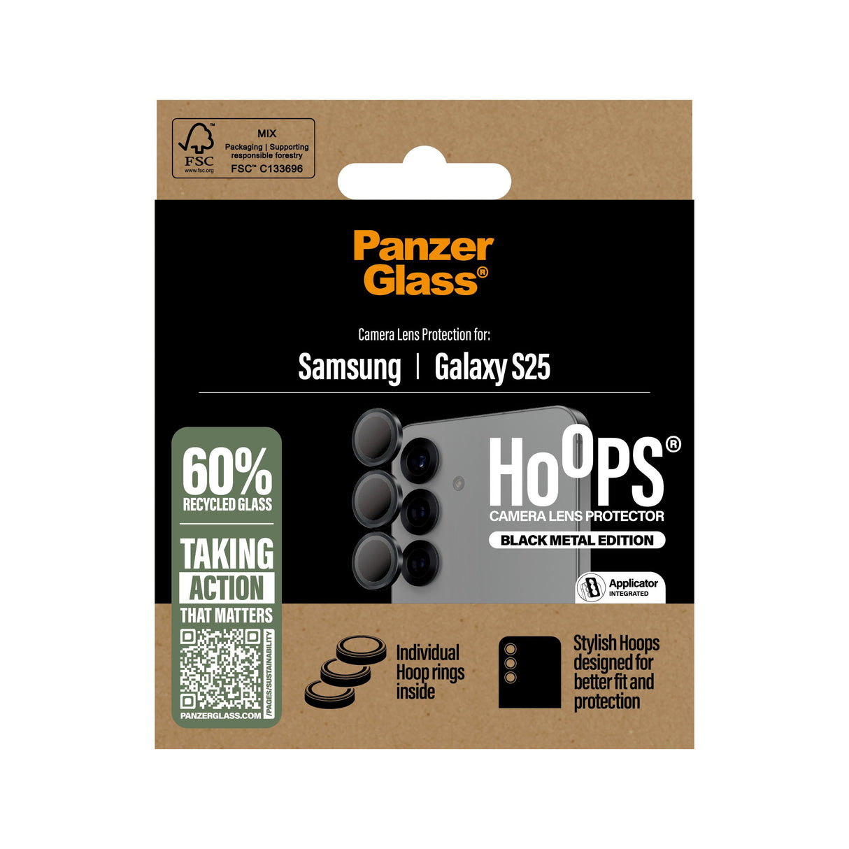 EAN 5715685017063 - PanzerGlass ® Hoops® Camera Lens Protector Black Samsung Galaxy S25 Protector de pantalla 1 pieza(s) imagen 3