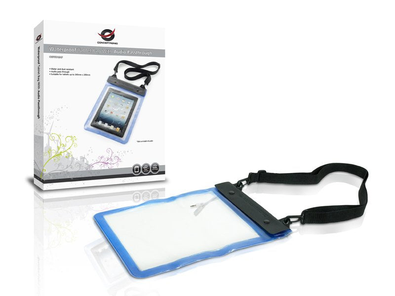 Funda Para Tablet Resistente Al Agua Con Passthrough Cable Audio Conceptronic C05-020