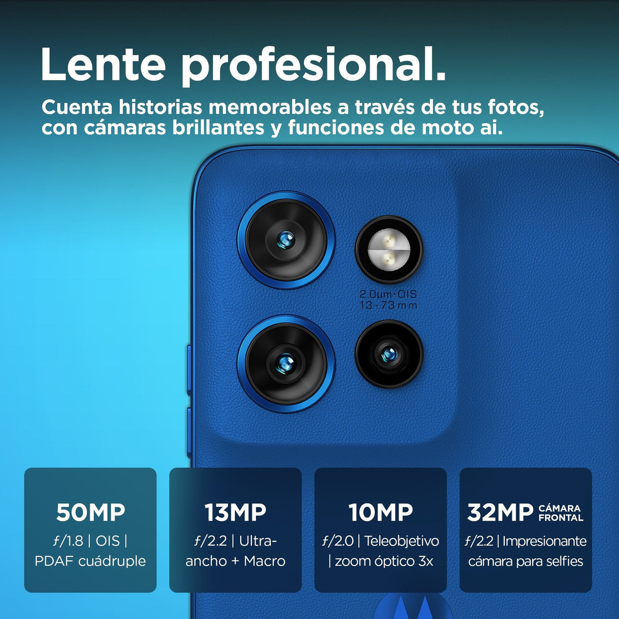 Smartphone Motorola Xt2409-1 Moto Edge 50 Neo 5g 8gb Ram 256gb - Blue