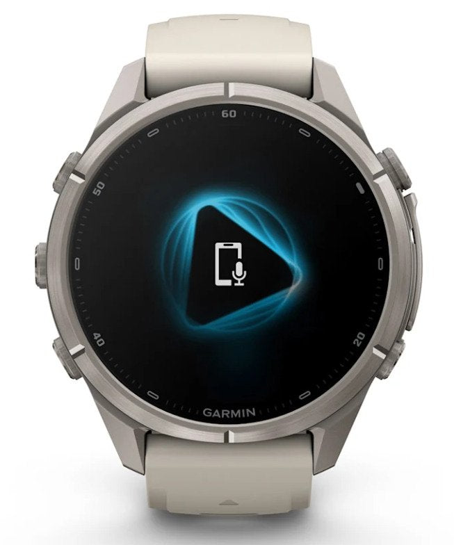 Garmin Fenix 9 Pro Inreach Lte 43mm Titanio Con Correa De Silicona En Blanco