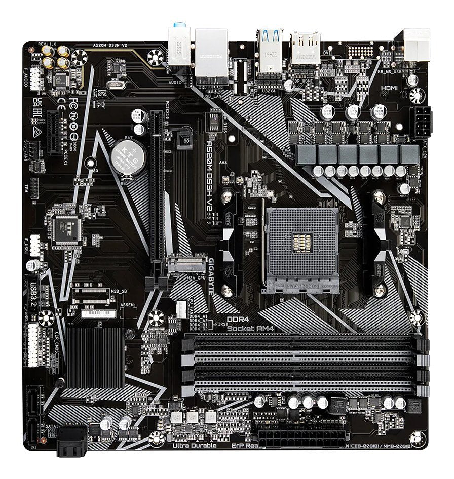 EAN 4719331854690 - GIGABYTE A520M DS3H V2 placa base Zócalo AM4 micro ATX imagen 2