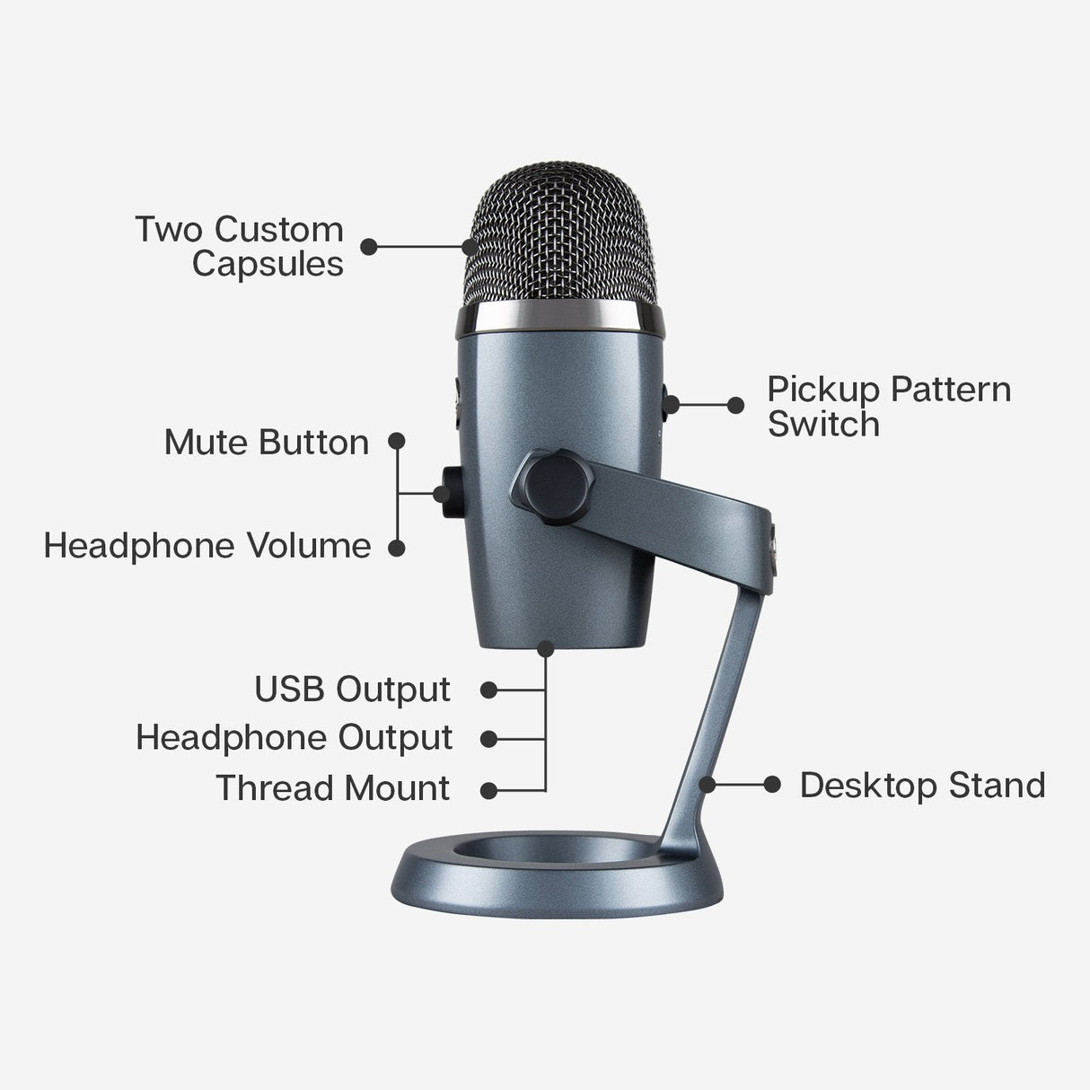 Blue Yeti Nano Usb Mic Shadow Grey Emea