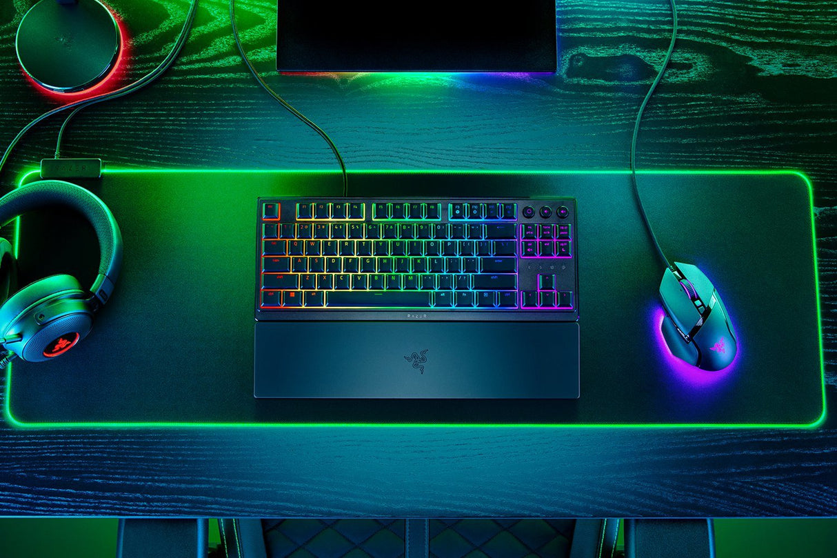 Razer Ornata V3 Tkl, Teclado De Juegos Negro, De-Layout, Razer Mecha Membrane Rz03-04880400-R3g1