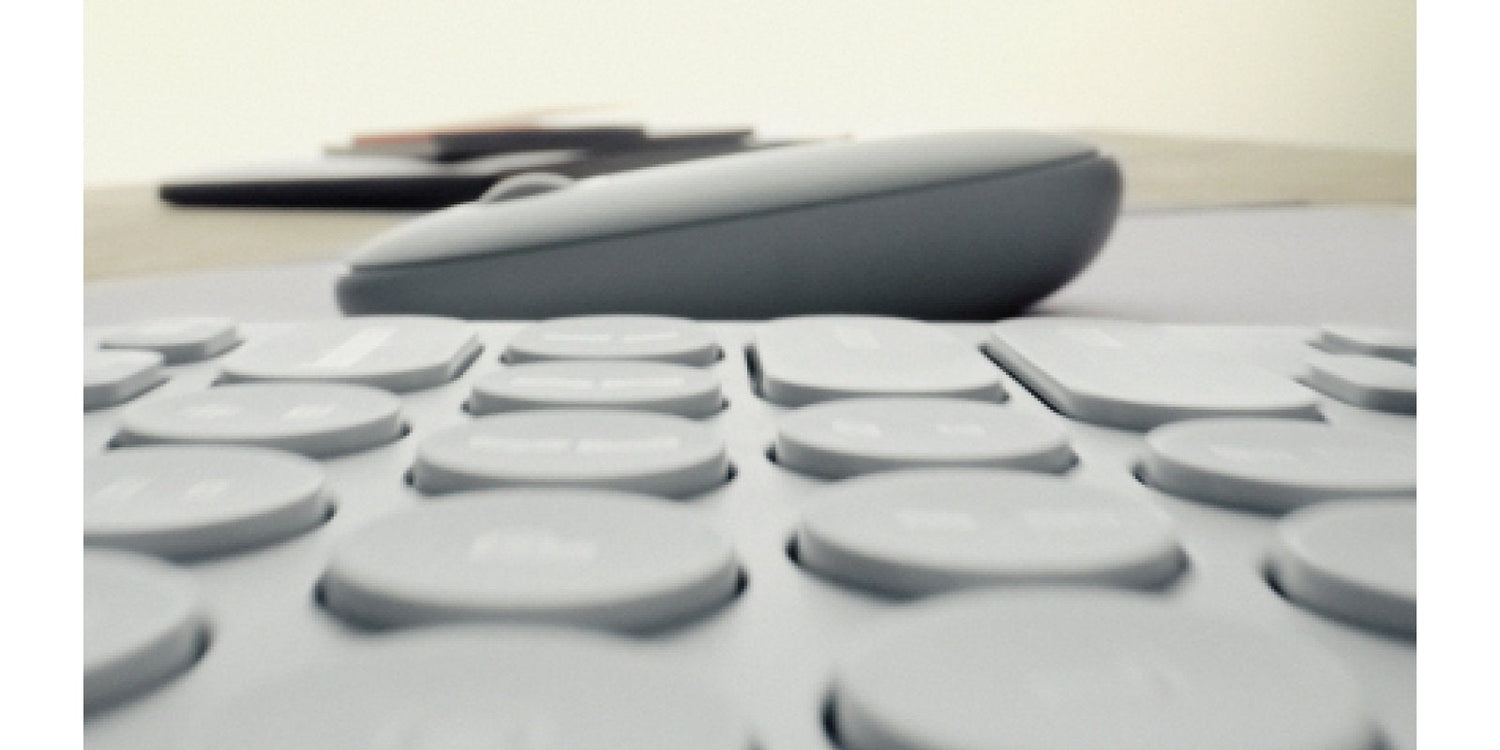 Teclado Danés Logitech Pebble Keys 2 K380s Rf Wireless + Bluetooth Qwerty , Finlandés, Noruego, Sueco Grafito