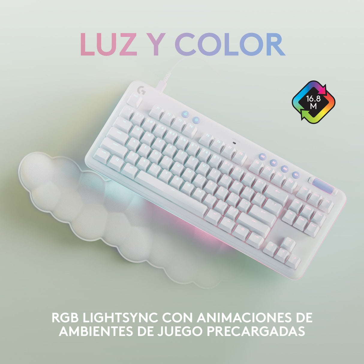EAN 5099206098572 - Logitech G 920-010414 teclado Juego USB QWERTY Español Blanco imagen 3
