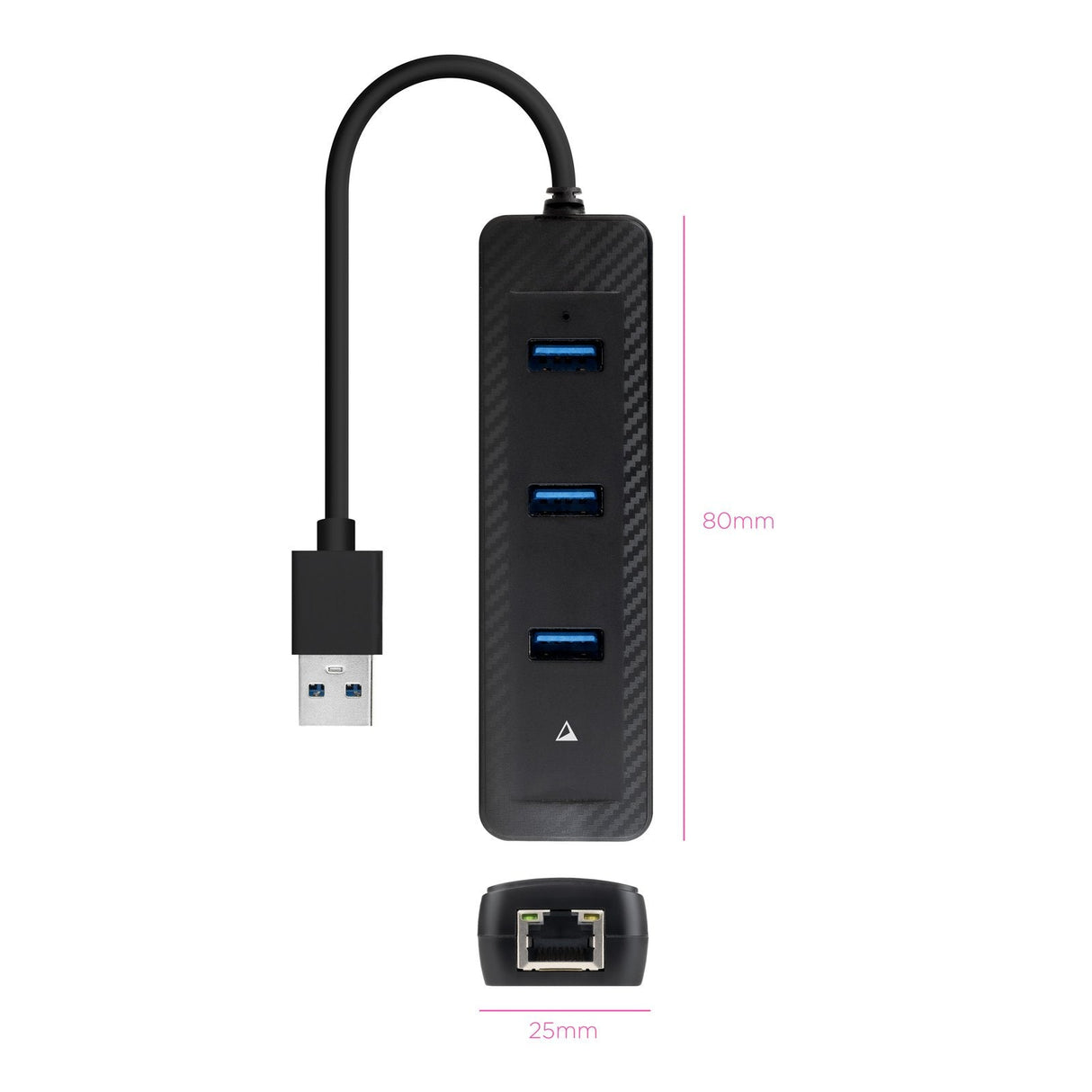 Hub Usb 3.0 Nanocable 10.16.4604 3xusb 1xrj45 Negro