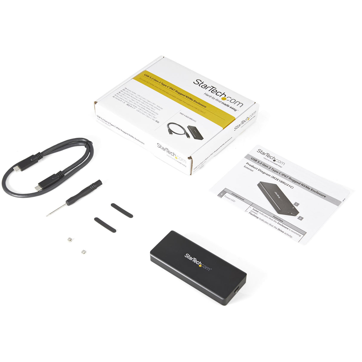 EAN 0065030889476 - StarTech.com M2E1BRU31C caja para disco duro externo Caja externa para unidad de estado sólido (SSD) Negr imagen 4