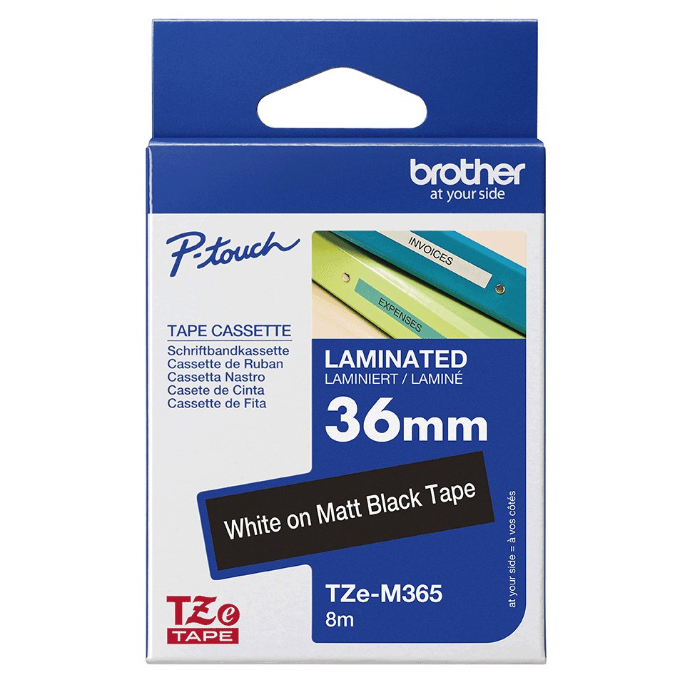 EAN 5715328105027 - Brother TZE-M365 cinta para impresora de etiquetas Blanco sobre negro imagen 3