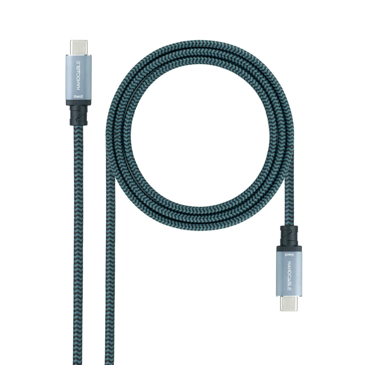 EAN 8433281012509 - Nanocable 10.01.4101-COMB cable USB USB 3.2 Gen 2 (3.1 Gen 2) USB C Negro, Gris imagen 1