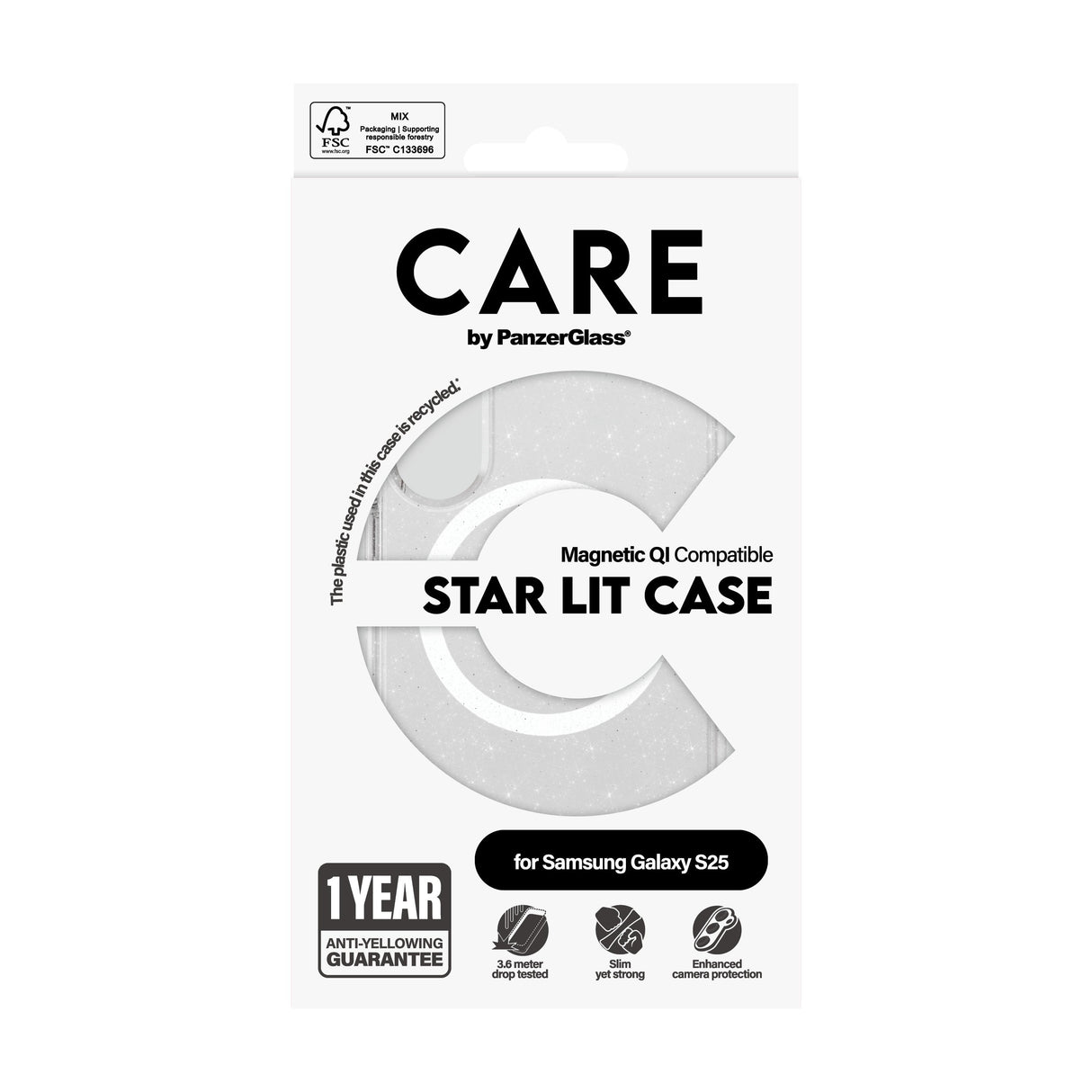 EAN 5715685016813 - PanzerGlass CARE™ by ® Urban Combat Case Star Lit w. White Qi Compatible Samsung Galaxy S25 funda para te imagen 3
