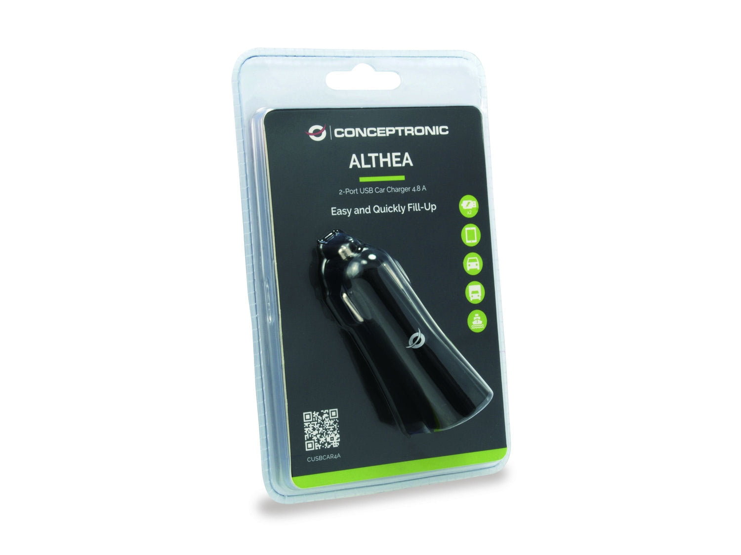 Conceptronic Cargador 5v 2x Usb Para Coche 12/24v 4.2a