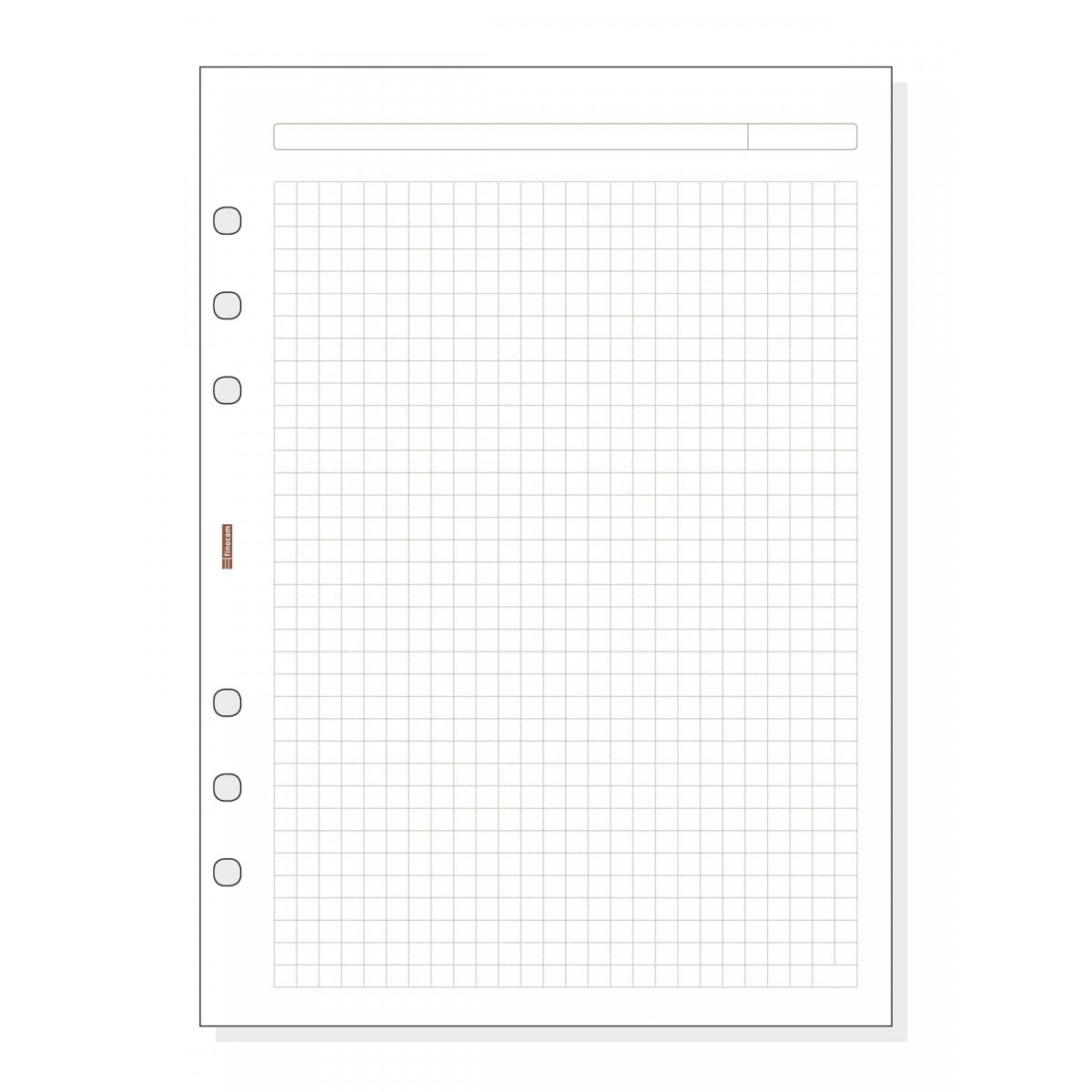 Finocam Recambio Agenda Anillas Open R1040 155x215mm 50h Cuadrícula 5x5 Blanco