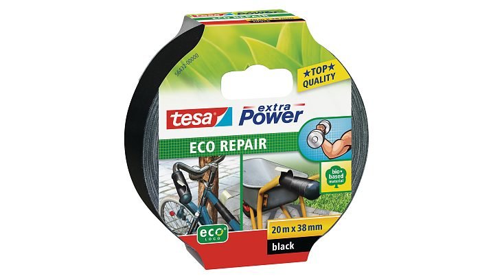 Tesa Extra Power Eco Reparación 20m 38mm Negro