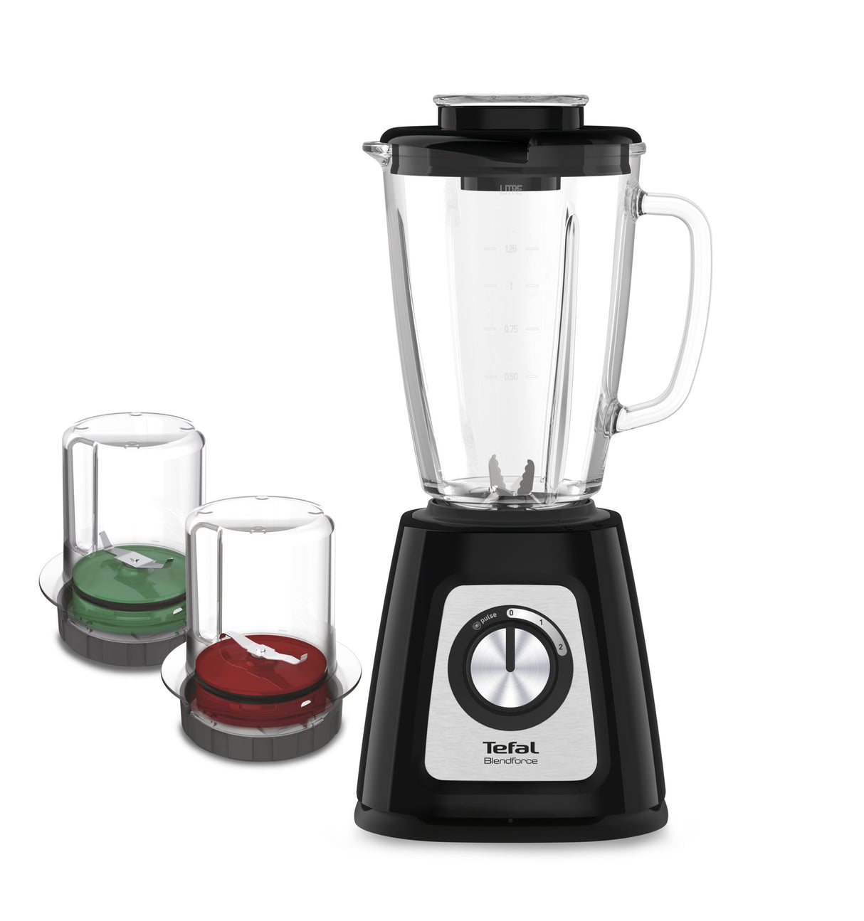 EAN 3016661153419 - Tefal BlendForce II BL4388 licuadora 1,25 L Batidora de vaso 800 W Negro, Acero pulido imagen 1