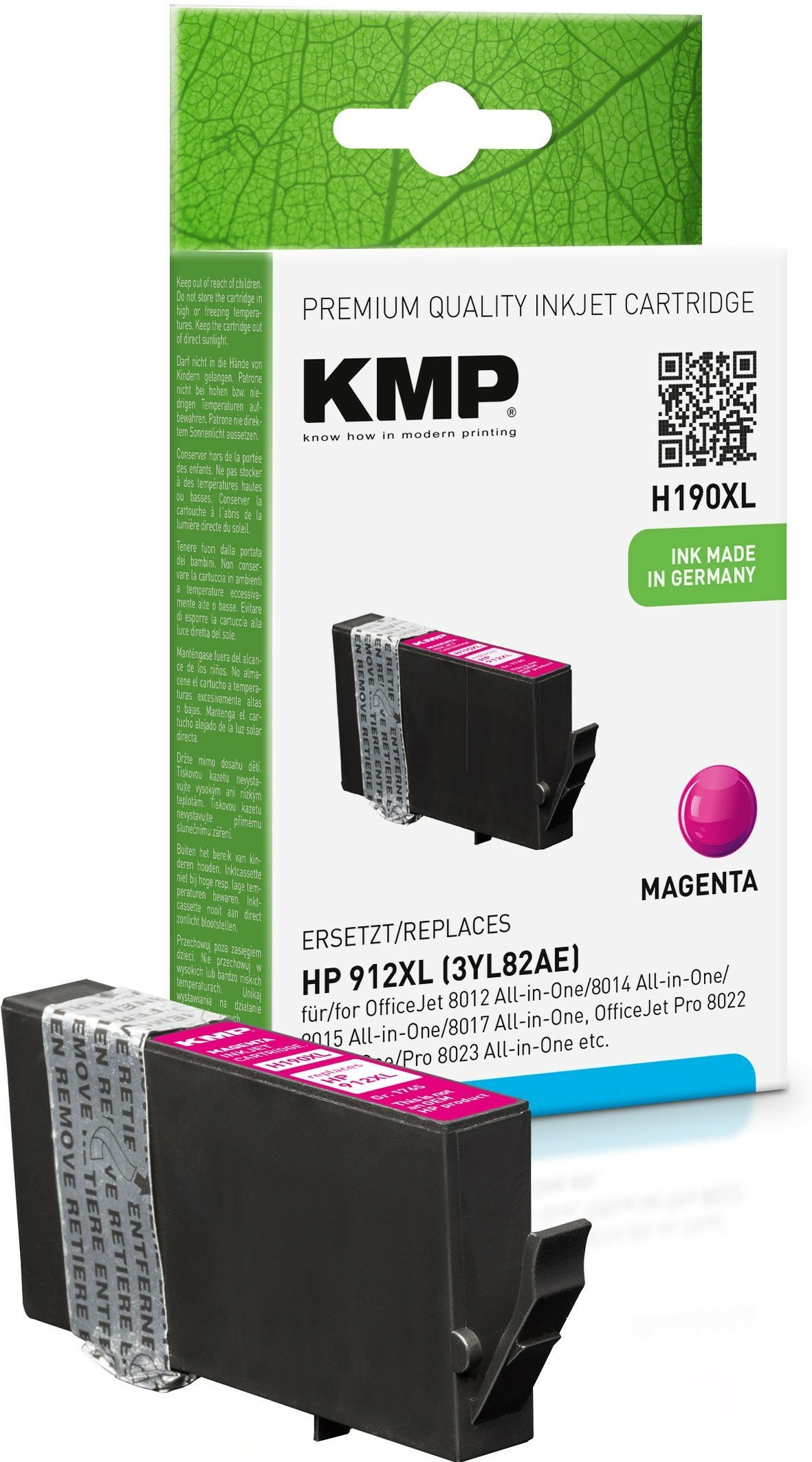 Tinta Kmp Hp 912xl 3yl82ae Magneta H190x Compatible