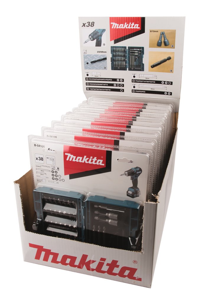 Juego De Brocas Y Brocas Makita B-54106, 38 Piezas B-54106