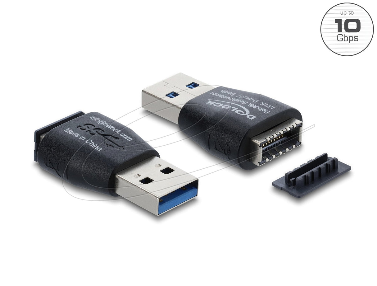 Delock Adapter Usb 10 Gbps Usb Typ-A Stecker Zu Usb 10 Gbps Typ-E Key A Buchse