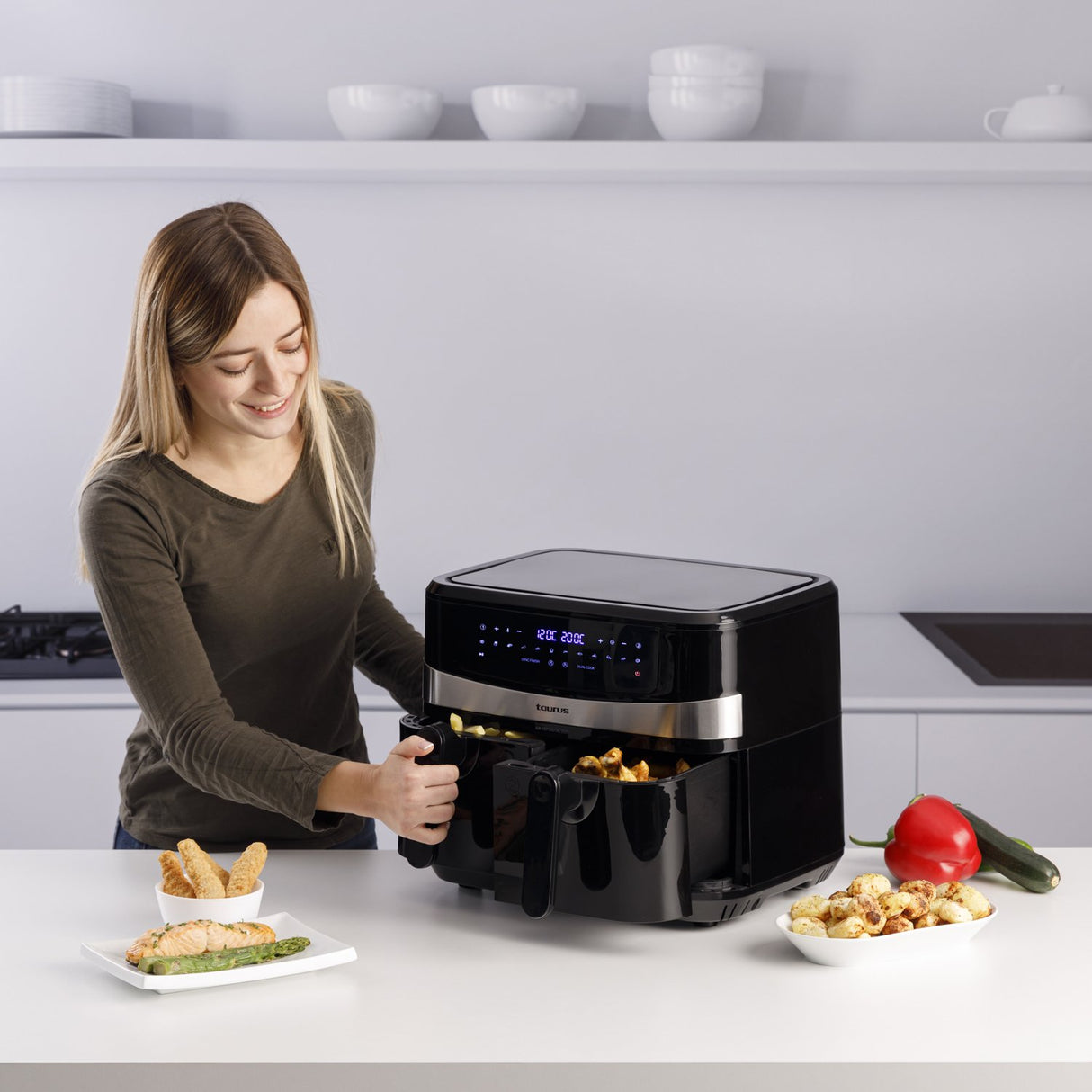 EAN 8414234739803 - Taurus Air Fry Digital Duo Doble 9 L 2200 W Freidora de aire caliente Negro imagen 6