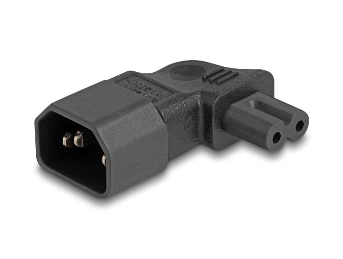 Delock 80473 Adaptador De Poder Iec 60320 - C14 A C7, Macho / Hembra, 2,5 A, En Ángulo De 90°