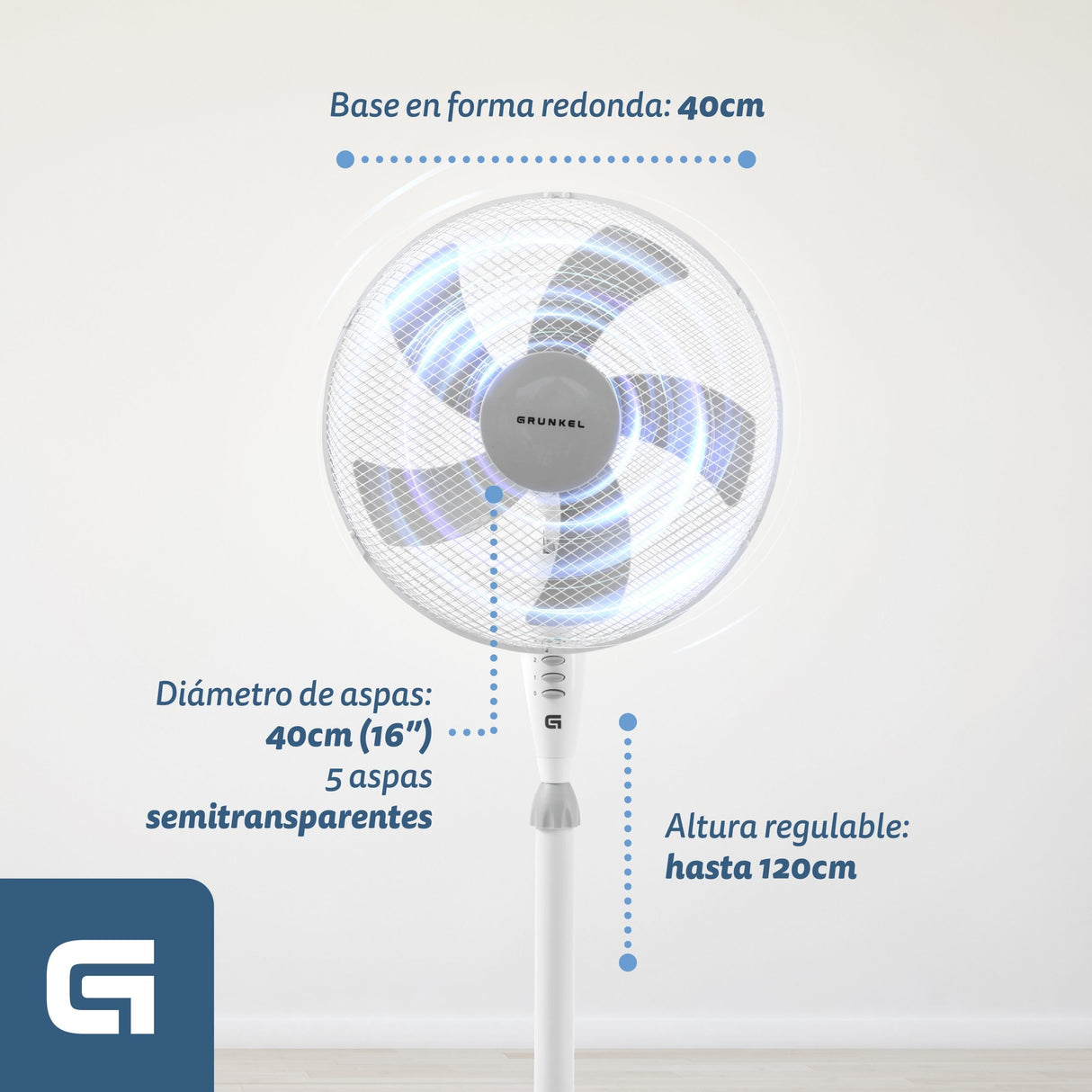 EAN 8426156012797 - Grunkel FAN-165R ventilador Blanco imagen 3