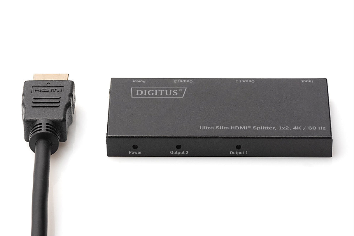 Digitus Ultra Slim Hdmi Splitter 1x2 4k/60hz, Hdr, Hdcp 2.2, 18 Gbps