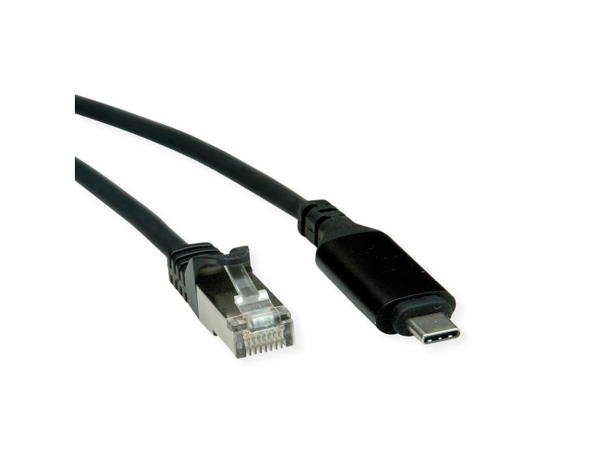 Roline Usb 3.2 Gen 2 Typ C Zu Gigabit Ethernet Konvertercable Schwarz 5m