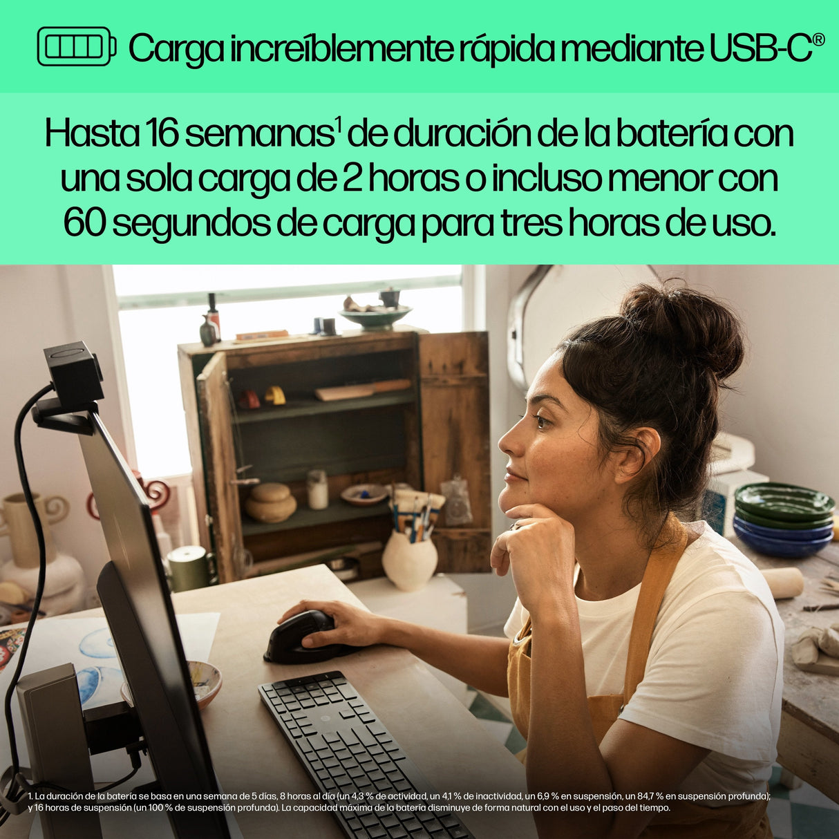 EAN 0196548939633 - HP 920 Ergonomic Vertical Mouse ratón Universal mano derecha Bluetooth + USB Type-A 4000 DPI imagen 11