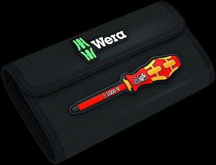 Wera Kraftform Kompakt Vde 18 Universal 2 Tool Finder, 18 Piezas, Destornillador Rojo/Amarillo, Incl. 2 Mangos Enchufables, Hojas Intercambiables Vde 5006614001