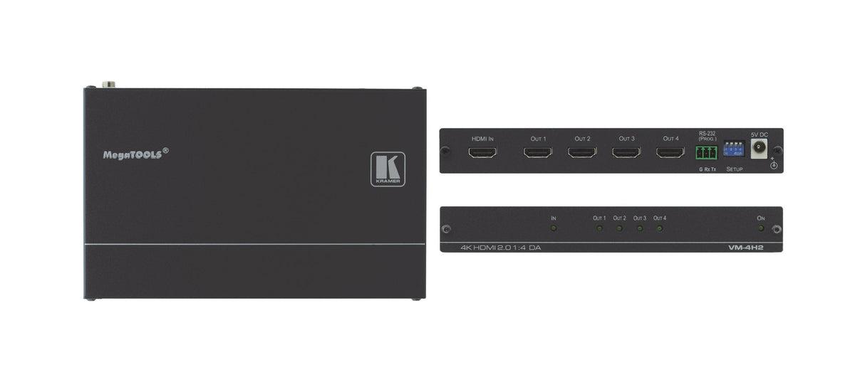 Kramer Electronics Vm-4h2 Amplificador De Línea De Video Negro