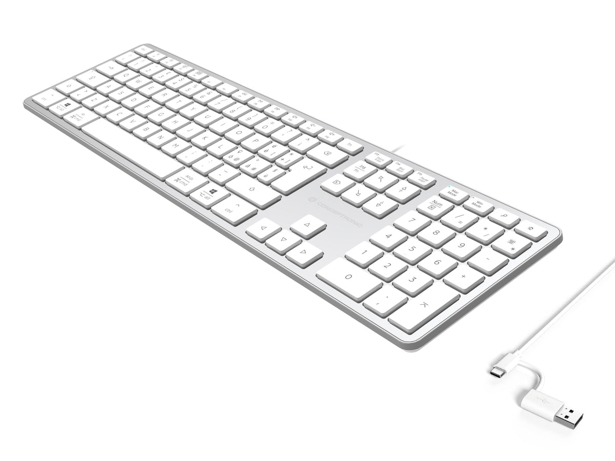 Conceptronic Usb Teclado Slim Usb-A/Usb-C Layout It Ws