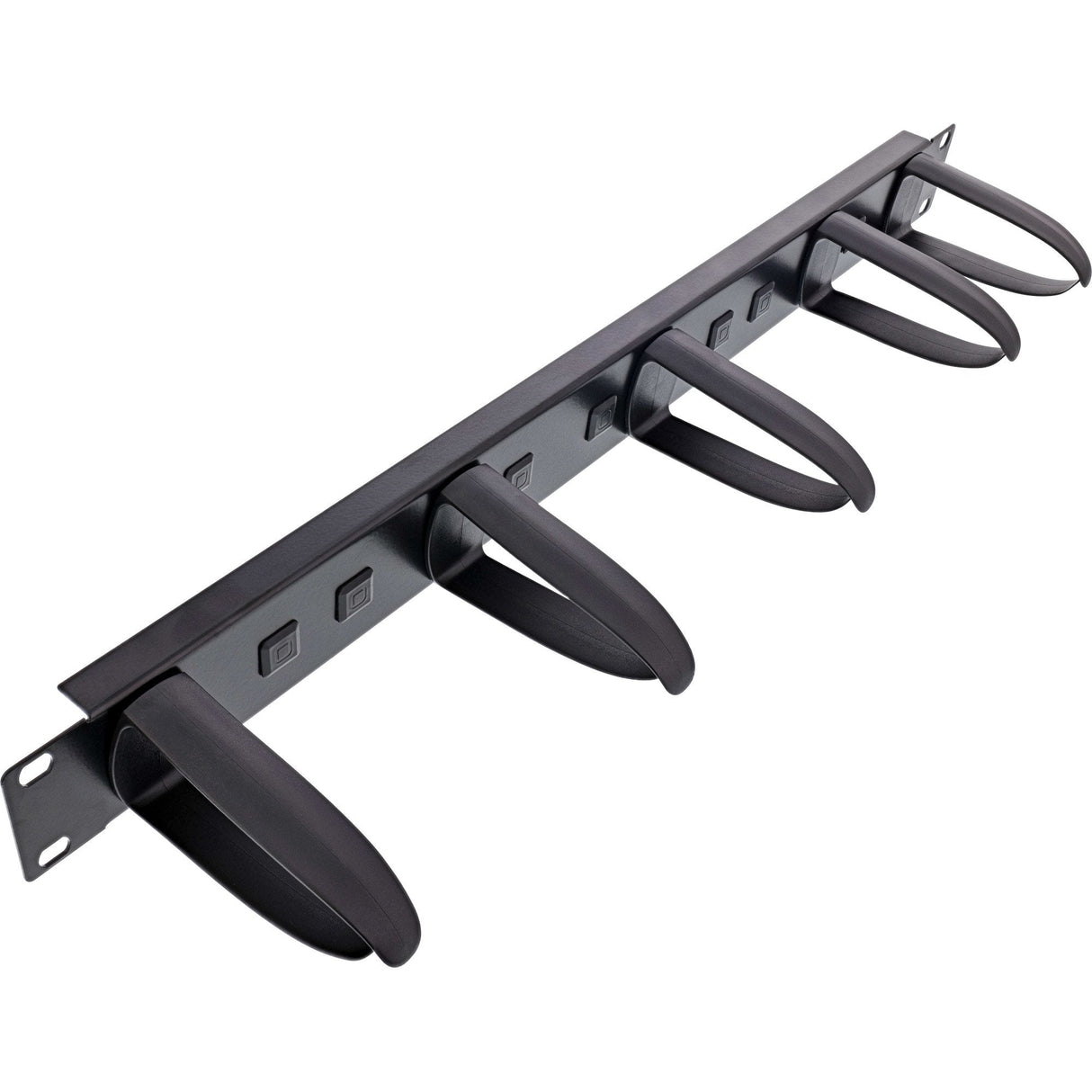 Inline 19110w Organizador De Cables 5 Plastic Brackets Removable, Ral 9005, Negro