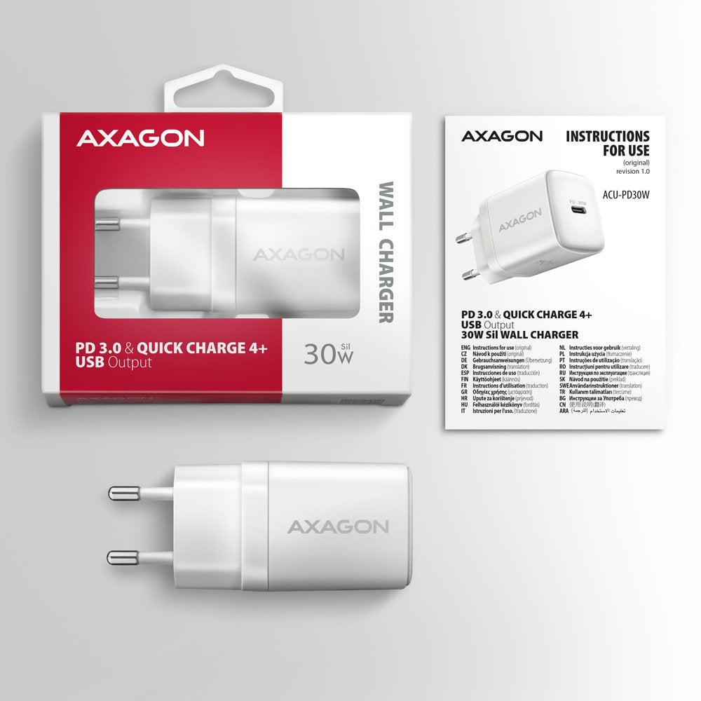 Cargador Acu-Pd30w De Pared Pd&Qc 30w 1 Puerto Usb-C