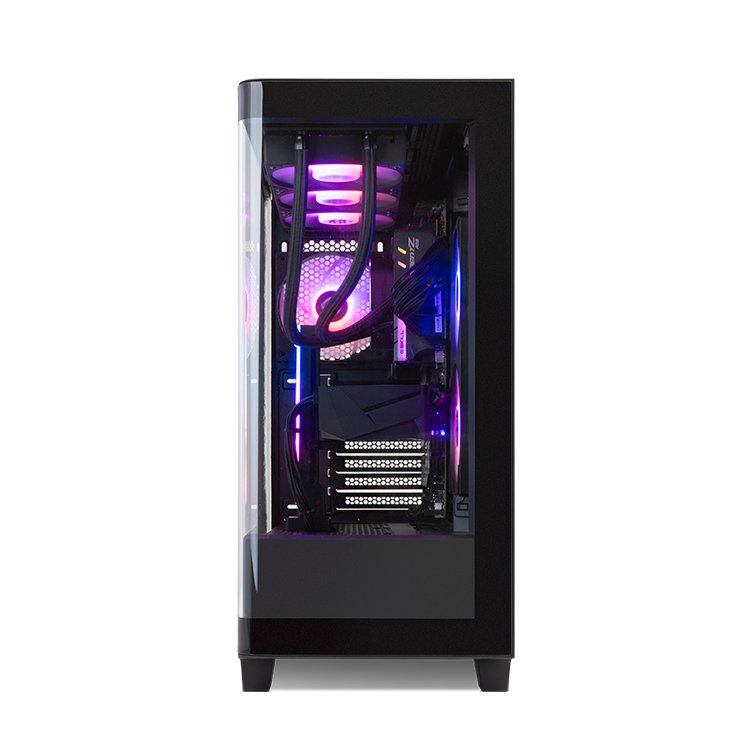 Caja Nox Hummer Ether Atx Semitorre Cristal Curvo Negro