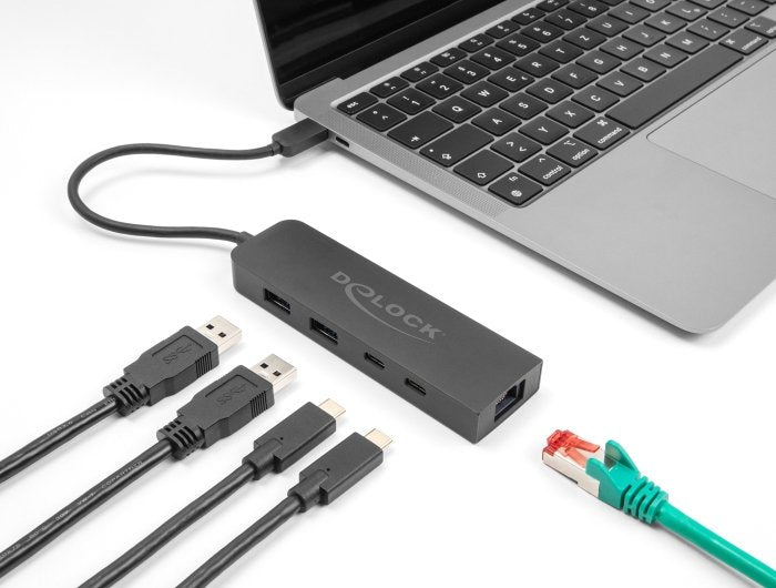 Delock 64110 10 Gbps Concentrador Usb Con Puerto 2,5 Gigabit Lan Y Pd De 85 Vatios